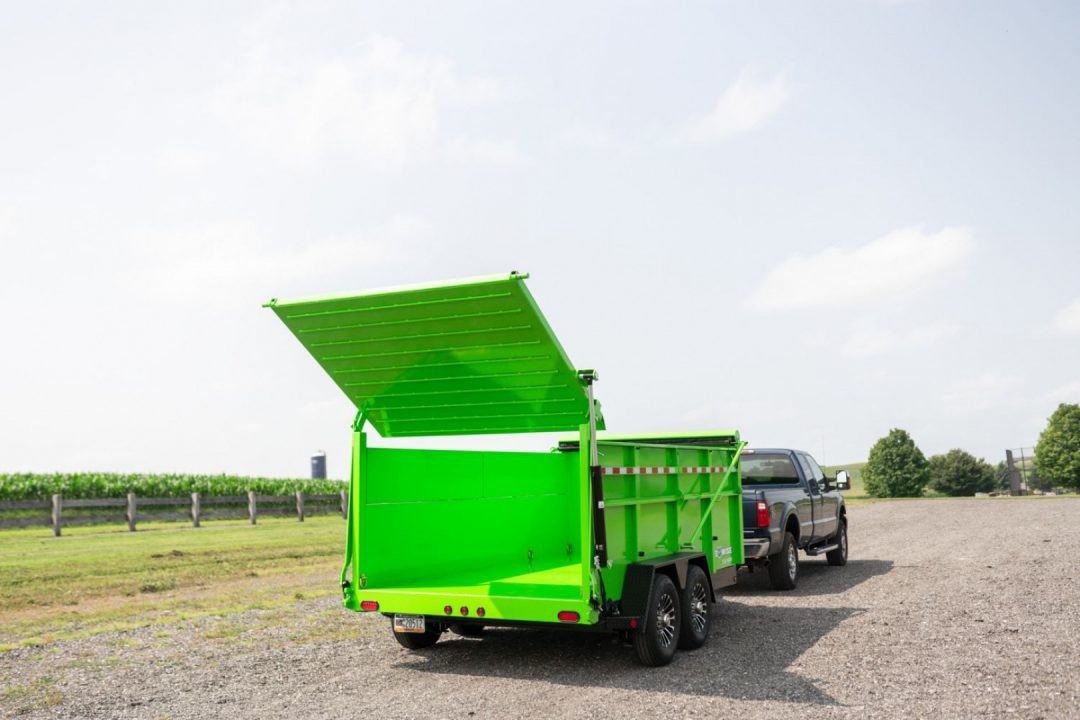 New SALE**7 x 14 DUT15 BWISE Telescopic Ultimate Dump Trailer 15.4K **Gloss Black/ HtoneGray Frame