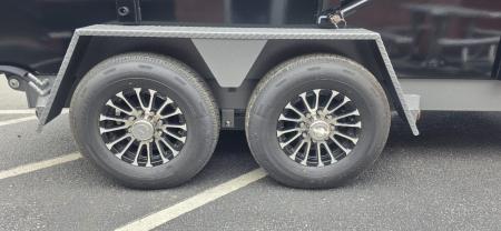 New SALE**7 x 14 DUT15 BWISE Telescopic Ultimate Dump Trailer 15.4K **Gloss Black/ HtoneGray Frame
