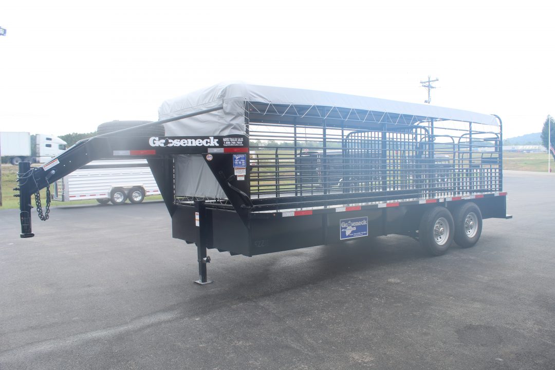 New 2026 Gooseneck Trailer MFG CANVAS TOP Stock / Stock Combo Trailer