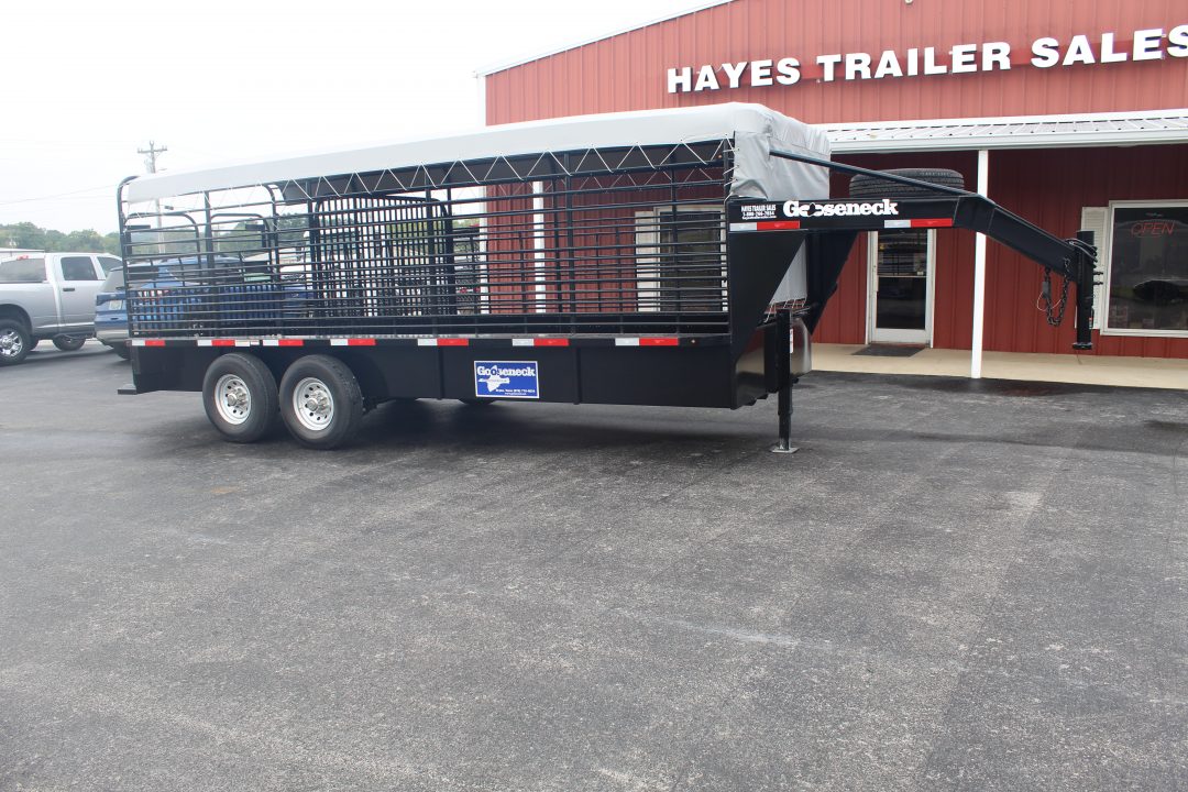 New 2026 Gooseneck Trailer MFG CANVAS TOP Stock / Stock Combo Trailer