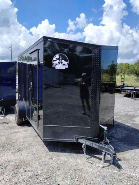 New 2027 Quality Cargo 6x12 Black Enclosed Trailer | Single Axle | Blackout Package | 2,990 GVWR