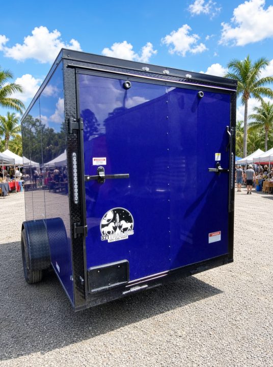 New 2027 Quality Cargo 6x12 Indigo Blue Enclosed Trailer | Single Axle | Blackout Package Cargo / Enclosed Trailer
