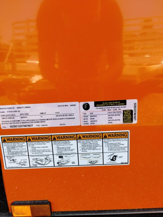 New 2027 Quality Cargo 6x12 Concession Trailer | Orange | Blackout Package | 30 AMP Electrical Concession