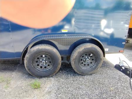 New 2027 Quality Cargo 6x12 Indigo Blue Concession Trailer | Blackout Package | AC | 9" Extra Height Concession
