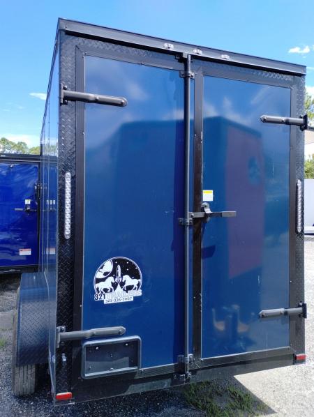New 2027 Quality Cargo 6x12 Indigo Blue Concession Trailer | Blackout Package | AC | 9" Extra Height Concession
