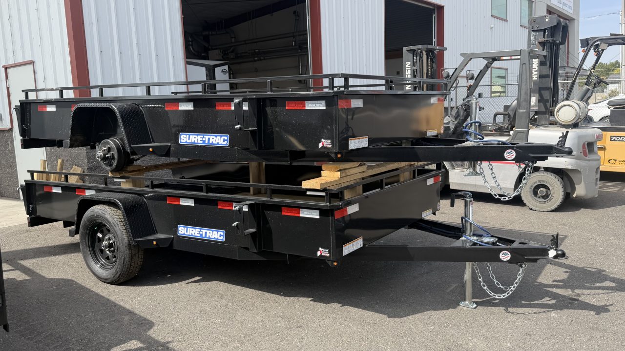 New 2027 Sure-Trac 6 x 12 Steel High Side Utility 3.5k Brake Utility Trailer