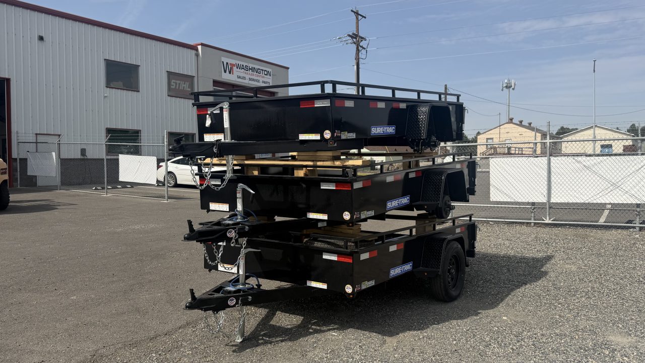 New 2027 Sure-Trac 6 x 10 Steel High Side Utility 3.5k Brake Utility Trailer