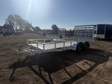 New 2027 Black Rhino 7-16 Tandem Axle Aluminum Ramp Gate Utility - Landscape Series - 7K GVWR