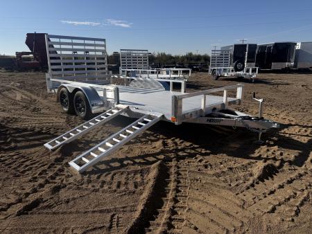 New 2027 Black Rhino 7-16 Tandem Axle Aluminum Ramp Gate Utility - Landscape Series W/ ATV Ramps - 7K GVWR