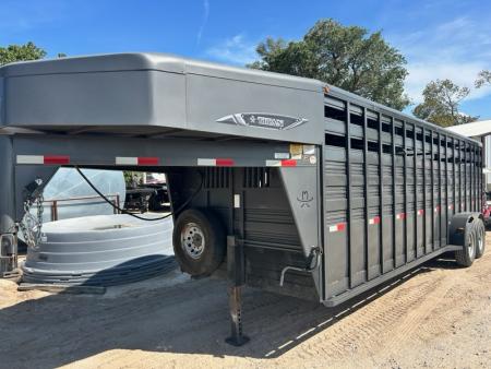 Used 2018 Titan Trailer 6'8  x 24' Stock Trailer