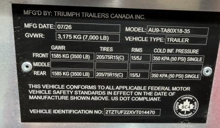 New 2027 Triumph Trailers AU8-TA80X16-35 Landscape Trailer