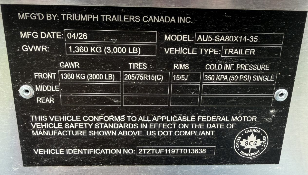 New 2027 Triumph Trailers AU5-TA80X14-35 Landscape Trailer
