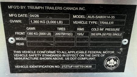 New 2027 Triumph Trailers AU5-TA80X14-35 Landscape Trailer