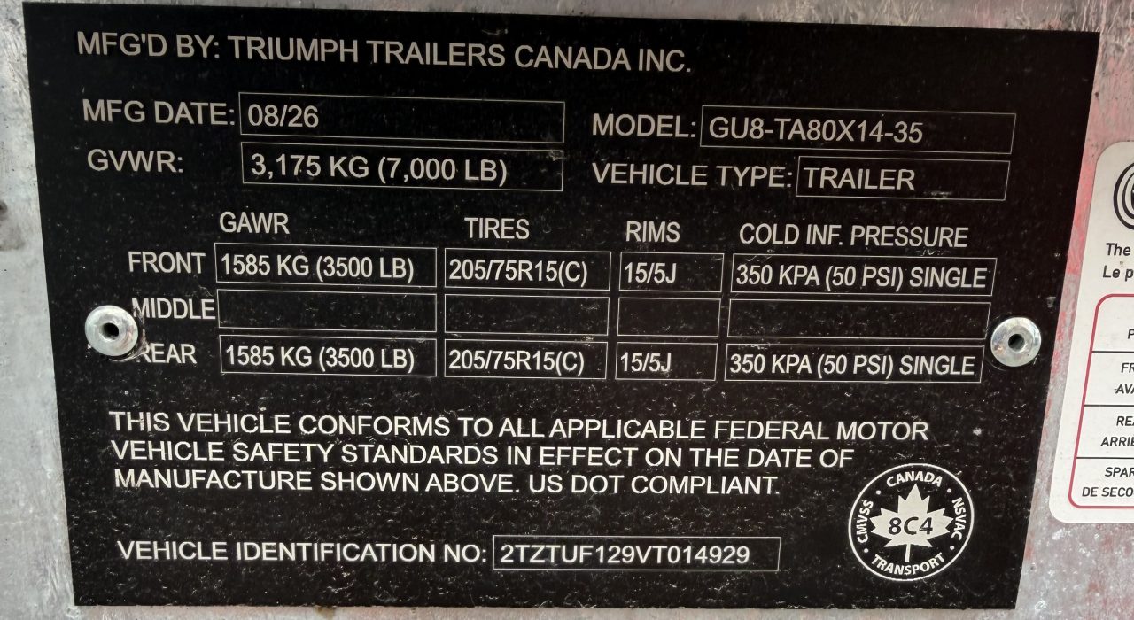 New 2027 Triumph Trailers GU8-TA80X14-35 Landscape Trailer
