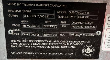 New 2027 Triumph Trailers GU8-TA80X14-35 Landscape Trailer