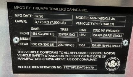 New 2027 Triumph Trailers AU9-TA80X18-35 Landscape Trailer