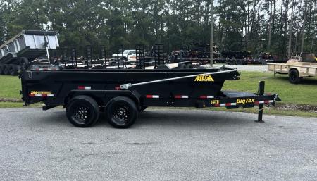 New 2027 Big Tex 14TDX Dump Trailer, 7x16, 7ga Floor, Hydraulic Jack, Swing Tarp , 6-Stage Telescopic