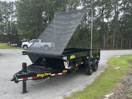 New 2027 Big Tex 14TDX Dump Trailer, 7x16, 7ga Floor, Hydraulic Jack, Swing Tarp , 6-Stage Telescopic