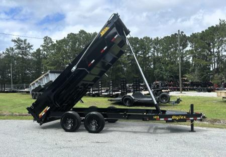 New 2027 Big Tex 14TDX Dump Trailer, 7x16, 7ga Floor, Hydraulic Jack, Swing Tarp , 6-Stage Telescopic