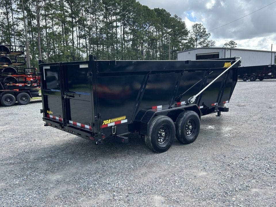 New 2027 Big Tex 14TDX 7x16 Dump Trailer, HYDRO JACK SOLAR CHARGER, 4’Sides, Swing Tarp 7 GAUGE FLOOR