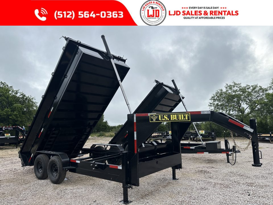 New 2027 US Built - 16 x 2 Gooseneck Dump Trailer 16K GVWR - Tarp