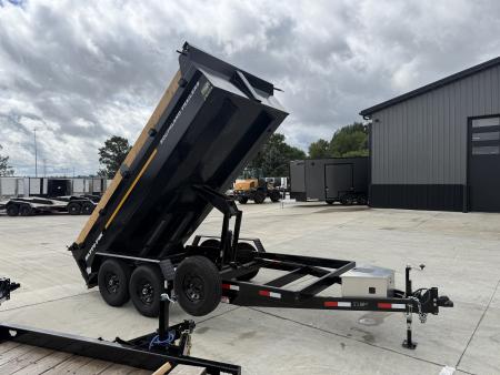 Used USED 2027 Southland 14ft Low Profile Dump Trailer 2-7000 lb axles =14K with Ramps