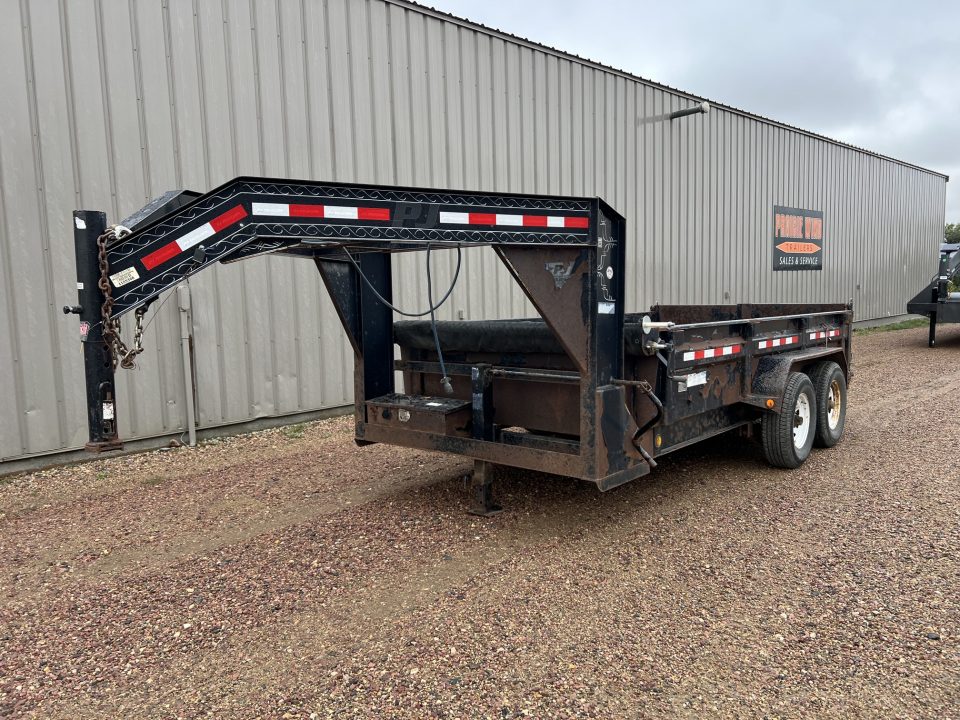 Used 2012 PJ Trailers 14' Gooseneck Dump Trailer