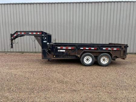 Used 2012 PJ Trailers 14' Gooseneck Dump Trailer