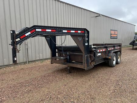 Used 2012 PJ Trailers 14' Gooseneck Dump Trailer