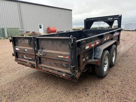 Used 2012 PJ Trailers 14' Gooseneck Dump Trailer