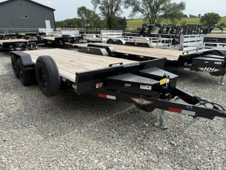 Used USED 2025 H&H Black 82 x20' 10k Electric Tilt Speed Loader Car Hauler Trailer