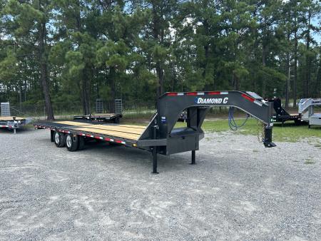 New 2027 Diamond C FMAX212 Hydraulic Dovetail 30ft (18ft Deck + 12ft Dovetail ) 12K Axles, #17,350 lbs Payload, ABS Brakes