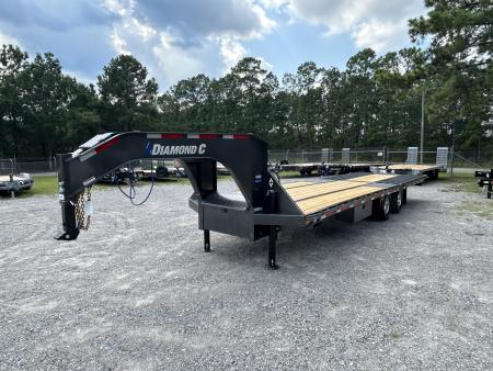 New 2027 Diamond C FMAX212 Hydraulic Dovetail 30ft (18ft Deck + 12ft Dovetail ) 12K Axles, #17,350 lbs Payload, ABS Brakes