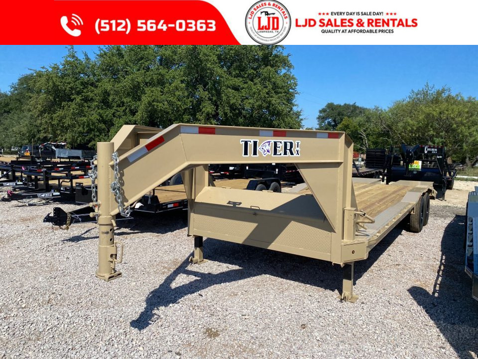 New 2026 Tiger - Gooseneck Drive Over Fender Trailer 102" X 26'