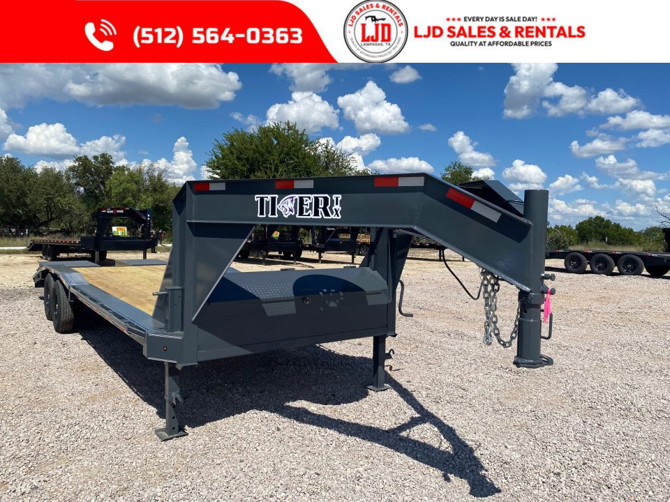 New 2026 Tiger - Gooseneck Drive Over Fender Trailer 102" X 24'