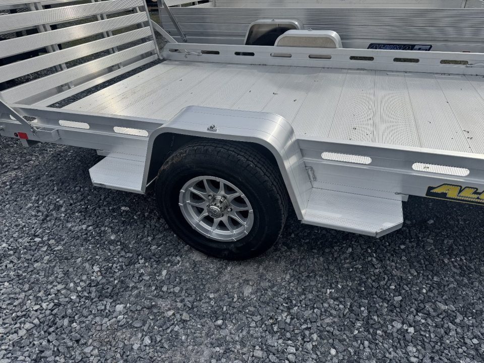 New 2027 Aluma 7712H-S-BT Bifold Gate Utility Trailer FALL CLEARANCE IN STOCK ONLY