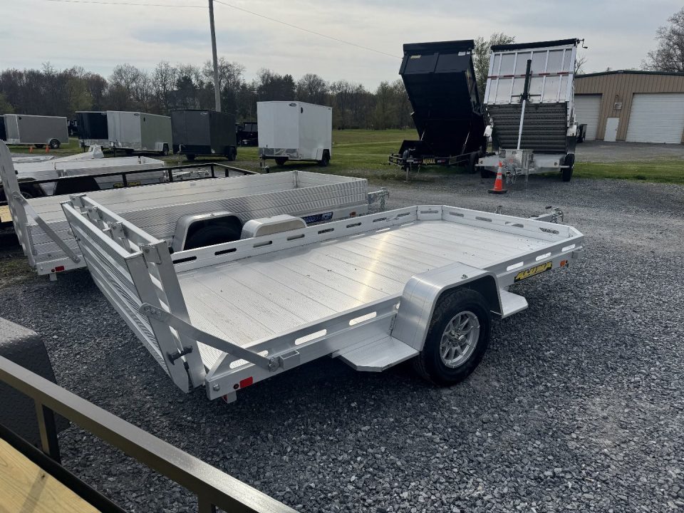 New 2027 Aluma 7712H-S-BT Bifold Gate Utility Trailer FALL CLEARANCE IN STOCK ONLY