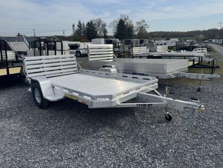 New 2027 Aluma 7712H-S-BT Bifold Gate Utility Trailer FALL CLEARANCE IN STOCK ONLY