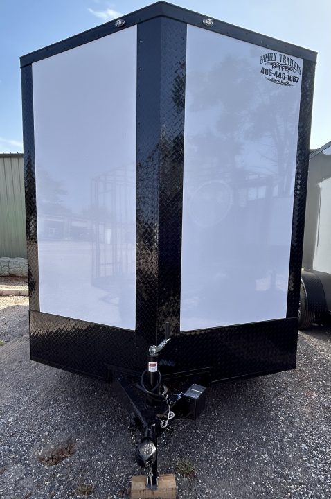 New 2026 Family Trailer 7x16 Tandem Axles Cargo / Enclosed Trailer- Screwless Exterior- Blackout Pkg- Rear Spoiler