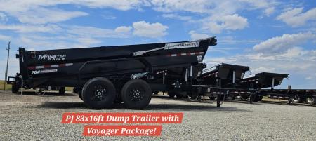 New 2027 PJ Trailers 83  x 16' Telescopic (DT1) Dump Trailer
