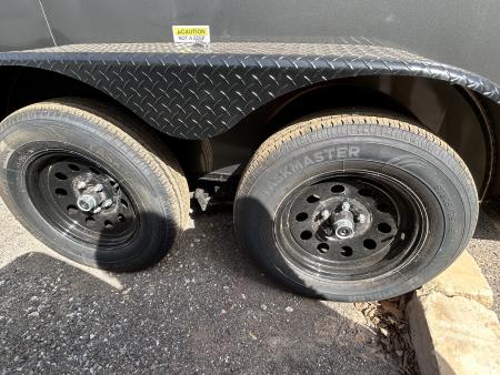 New 2026 Family Trailer 7x16 Tandem Axles Cargo / Enclosed Trailer- Screwless Exterior- Blackout- Pkg- Rear Spoiler
