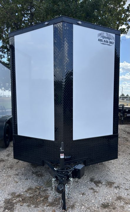 New 2026 Family Trailer 6x12 Tandem Axles Cargo / Enclosed Trailer- Screwless Exterior- Blackout Pkg- Rear Spoiler