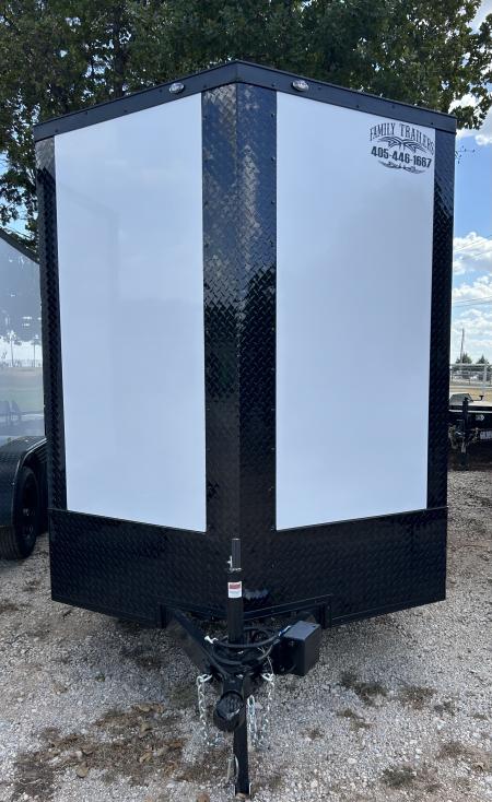 New 2026 Family Trailer 6x12 Tandem Axles Cargo / Enclosed Trailer- Screwless Exterior- Blackout Pkg- Rear Spoiler