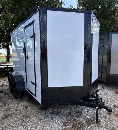 New 2026 Family Trailer 6x12 Tandem Axles Cargo / Enclosed Trailer- Screwless Exterior- Blackout Pkg- Rear Spoiler