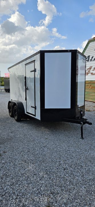 New 2026 Family Trailer 6x12 Tandem Axles Cargo / Enclosed Trailer- Screwless Exterior- Blackout Pkg- Rear Spoiler