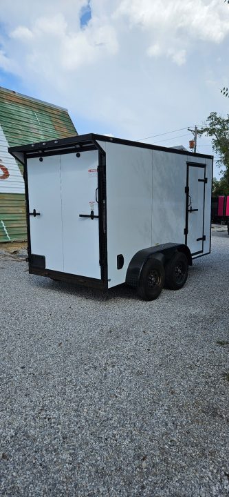 New 2026 Family Trailer 6x12 Tandem Axles Cargo / Enclosed Trailer- Screwless Exterior- Blackout Pkg- Rear Spoiler