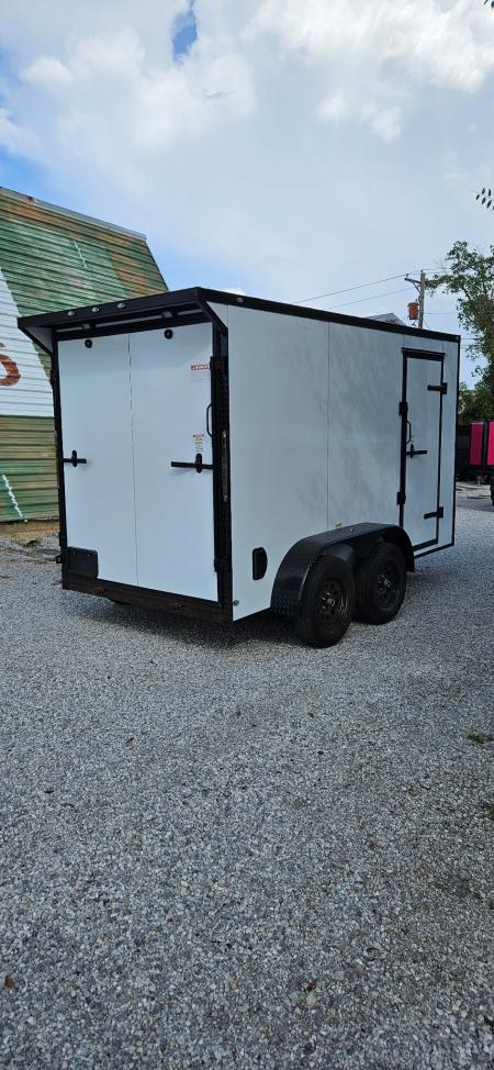 New 2026 Family Trailer 6x12 Tandem Axles Cargo / Enclosed Trailer- Screwless Exterior- Blackout Pkg- Rear Spoiler
