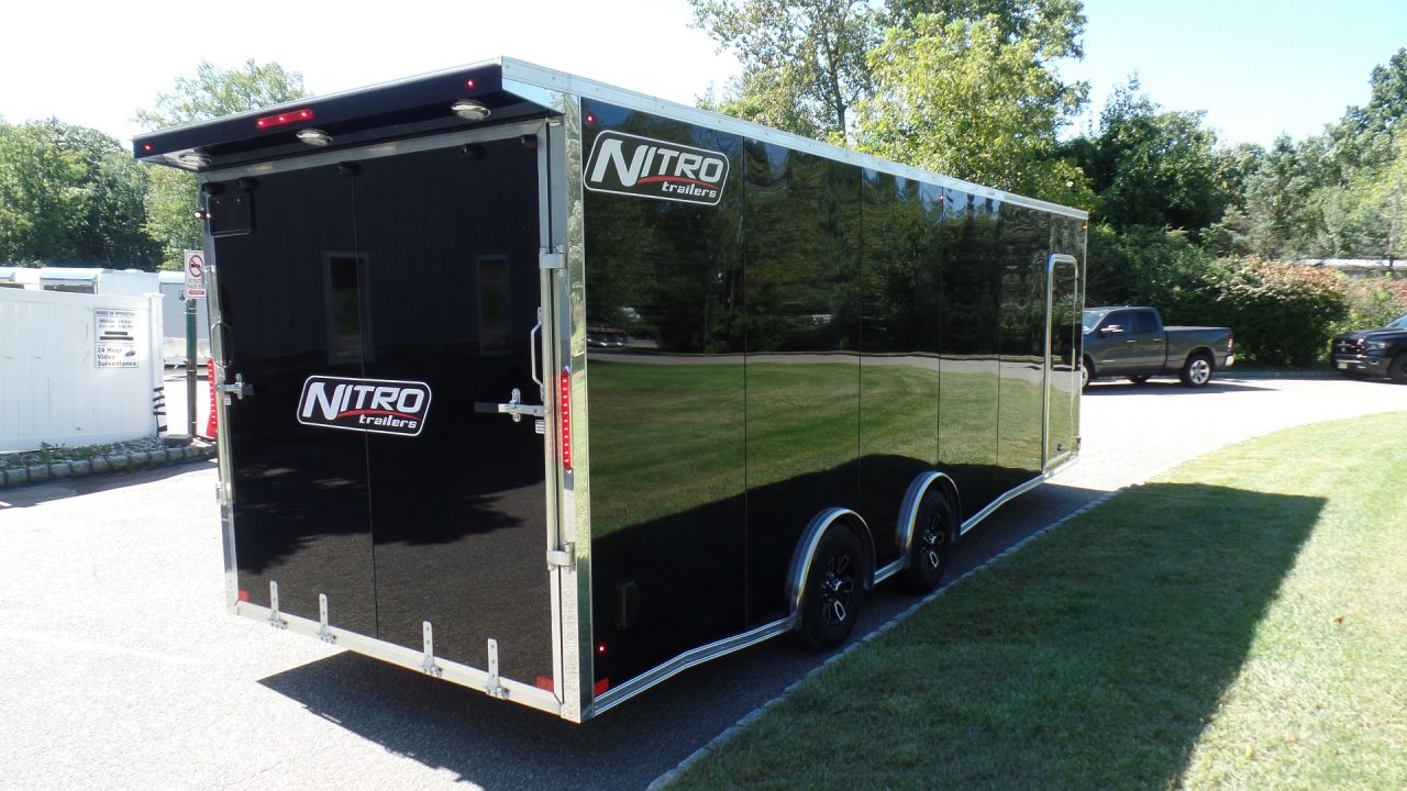 New 2027 Nitro Sport Car Hauler 8.5X24, V nose with Escape Door Car / Racing Trailer