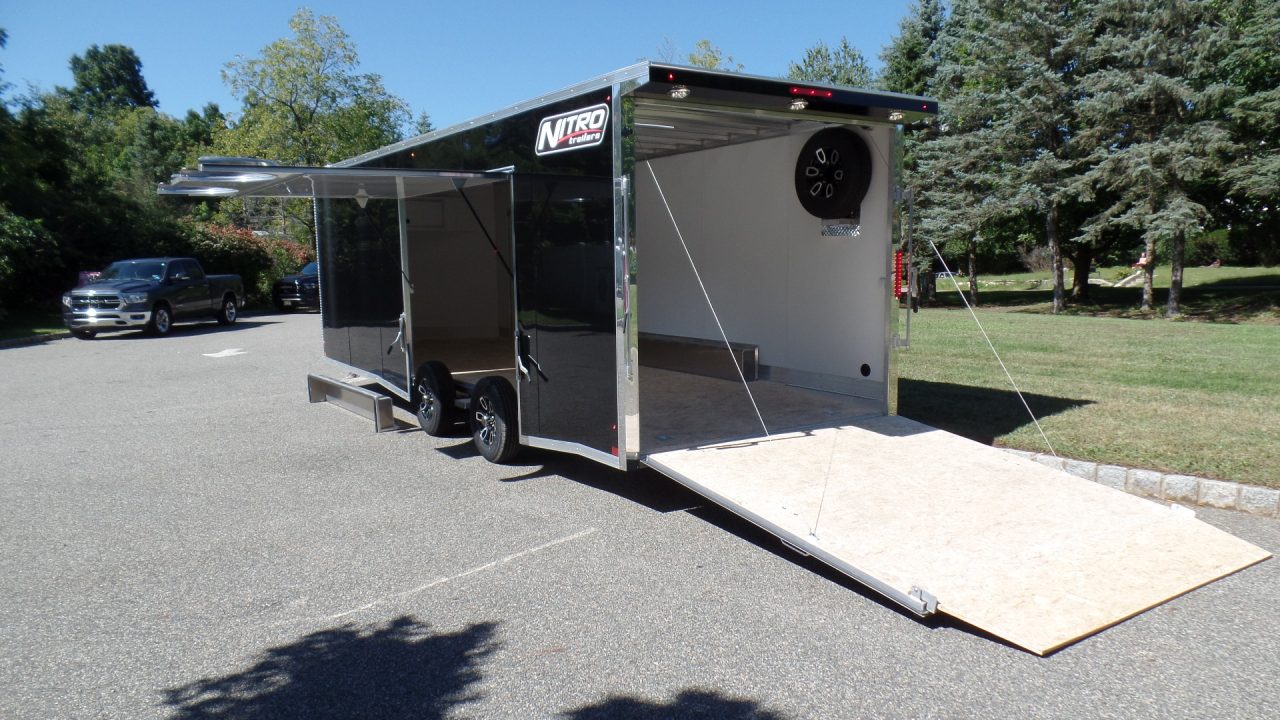 New 2027 Nitro Sport Car Hauler 8.5X24, V nose with Escape Door Car / Racing Trailer