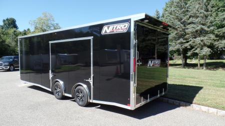 New 2027 Nitro Sport Car Hauler 8.5X24, V nose with Escape Door Car / Racing Trailer